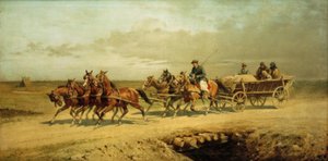 Seven-Horse Team in Debrecen by Alexander von Wagner